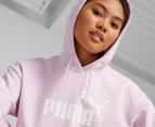 Puma Women's Essentials Cropped Logo Hoodie - Grape Mist