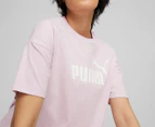 Puma Women's Essentials Cropped Logo Tee / T-Shirt / Tshirt - Grape Mist