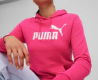 Puma Women's Essentials Logo Hoodie - Garnet Rose