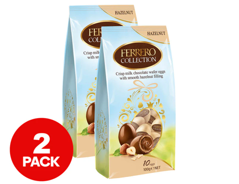 2 x Ferrero Collection Easter Eggs Hazelnut 100g 10pk
