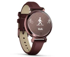 Garmin 35.4mm Lily 2 Classic Leather Smart Watch - Dark Bronze/Mulberry