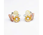 Butterfly Floral Stud Earrings