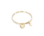 Rogue Heart Gold Stainless Steel Bracelet