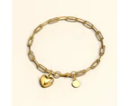 Rogue Heart Gold Stainless Steel Bracelet