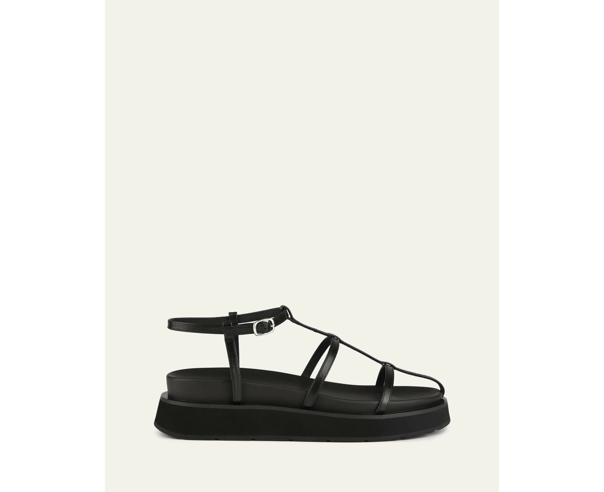 Jo Mercer Women's Mina Flat Als White Sandals - Black