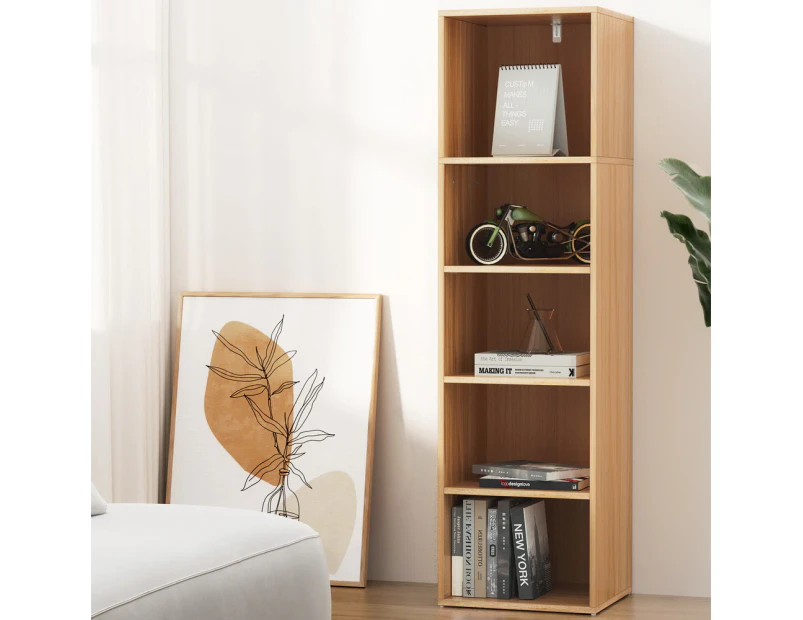 Artiss Bookshelf 5 Tiers MILO Pine