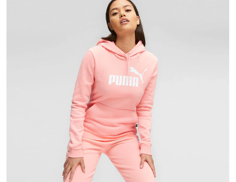 Puma Women's Essentials Logo Hoodie - Peach Smoothie