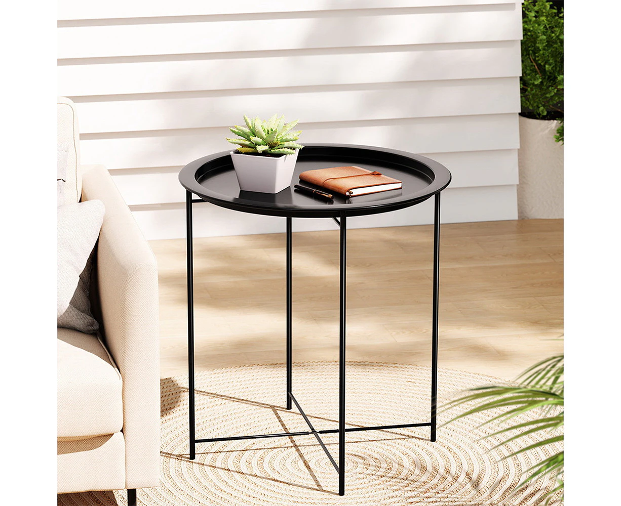 Gardeon Coffee Side Table Steel Outdoor Furniture Indoor Desk Patio Garden