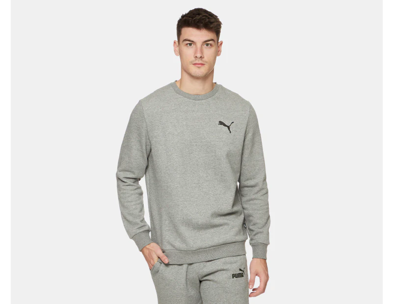 Puma Men's Essentials Small Logo Crew Fleece Sweatshirt - Grey Heather