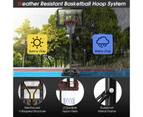 Costway 3.05m Basketball Hoop Stand System Adjustable Height Outdoor Playground w/Nylon Net