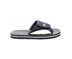 PDQ Mens Surfer Touch Fastening Beach Mule Pool Shoes (Black/Grey) - DF615