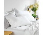 MyHouse Riley Bamboo Cotton King Single Bed Sheet Set in White Bamboo/Cotton