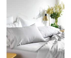 MyHouse Riley Bamboo Cotton Super King Bed Sheet Set Mink in Mink Grey Bamboo/Cotton
