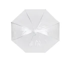 X-Brella Border Trim Dome Umbrella (Clear/White) - UT1493
