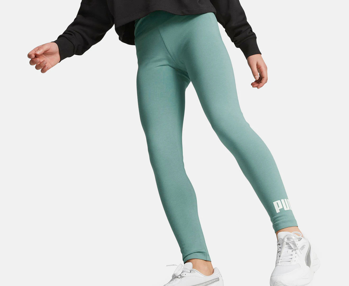 Puma Youth Girls' Essential Logo Leggings / Tights - Adriatic