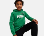 Puma Boys' Essentials 2-Colour Big Logo Hoodie - Archive Green