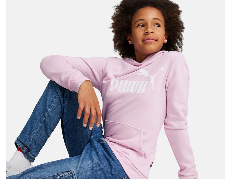 Puma Girls' Essentials Logo Hoodie - Grape Mist