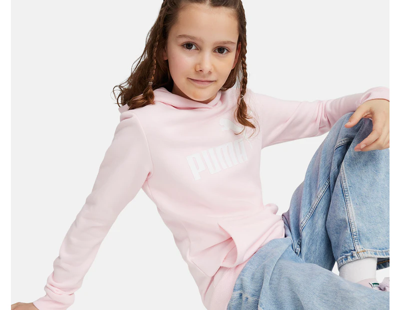 Puma Girls' Essentials Logo Hoodie - Whisp of Pink