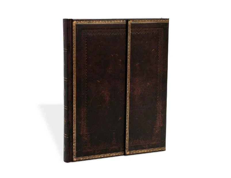 Black Moroccan (Old Leather Collection) Ultra Unlined Hardcover Journal