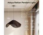 McLean Rattan Modern Elegant Pendant Lamp Ceiling Light - Brown - Brown