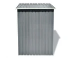 vidaXL Garden Storage Shed Grey Metal 204x132x186 cm