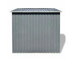 vidaXL Garden Shed Grey Metal