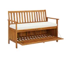 vidaXL Garden Storage Bench Solid Acacia Wood 120x63x84 cm