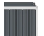 vidaXL Quadruple Garbage Bin Shed Grey 286x81x121 cm Steel