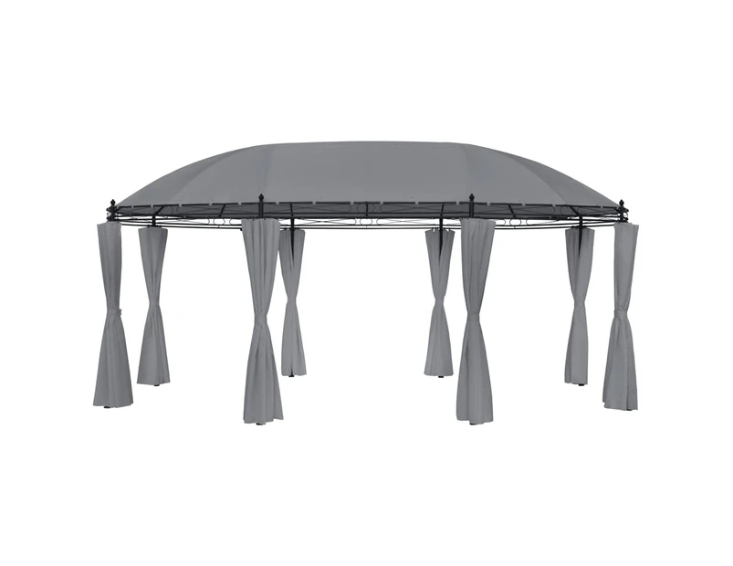 vidaXL Gazebo with Curtains 520x349x255 cm Anthracite