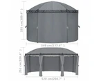 vidaXL Gazebo with Curtains 520x349x255 cm Anthracite