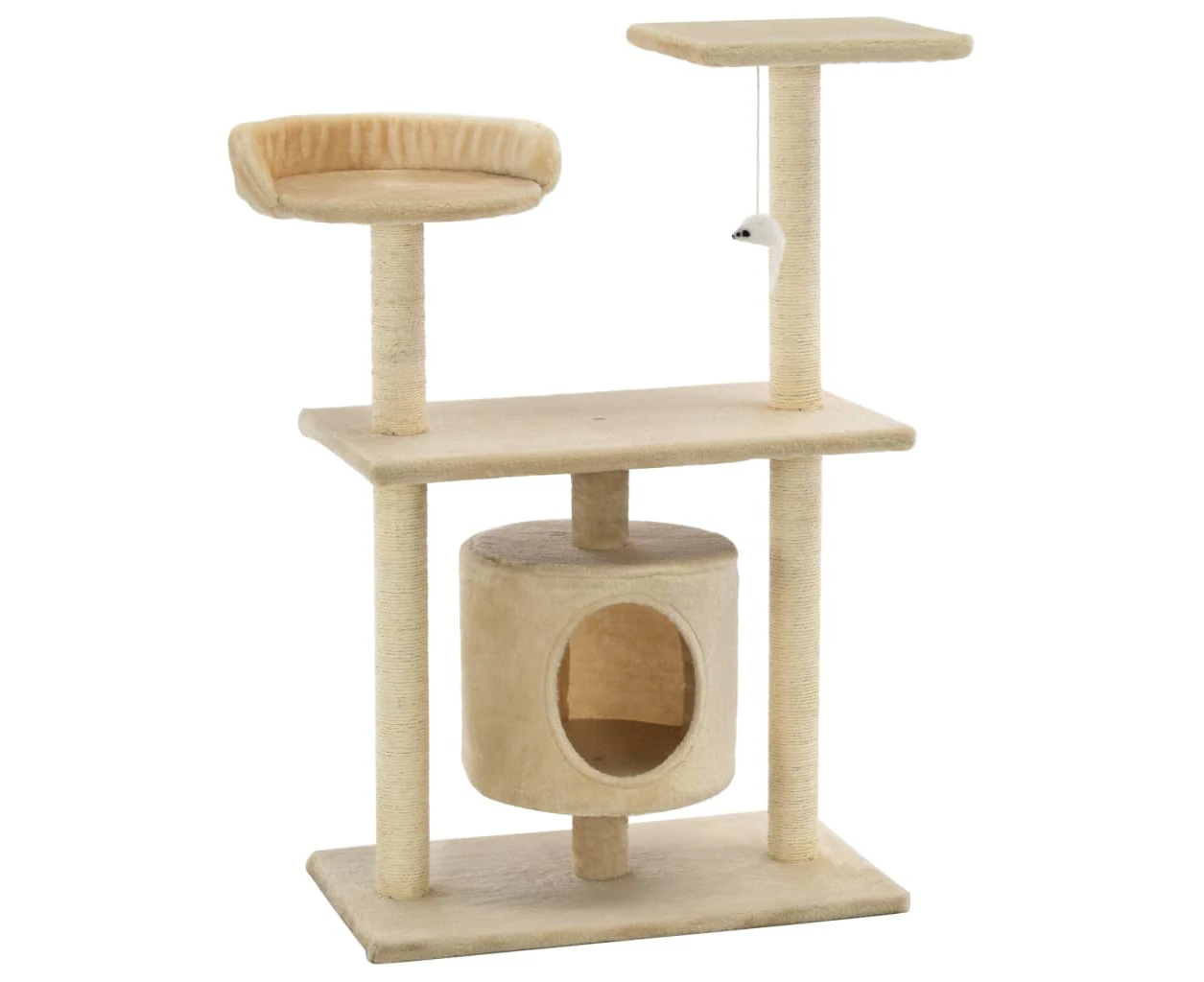 Cat Tree with Sisal Scratching Posts 95 cm Beige