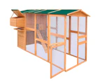 vidaXL Chicken Coop Wood 295x163x170 cm