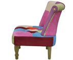 vidaXL French Chair with Patchwork Design Fabric