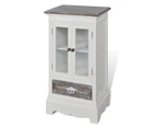 Cabinet 2 Doors 1 Drawer White Wood