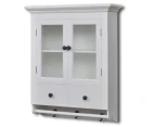 Wooden Kitchen Wall Cabinet with Glass Door White