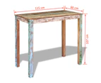 vidaXL Bar Table Solid Reclaimed Wood 115x60x107 cm