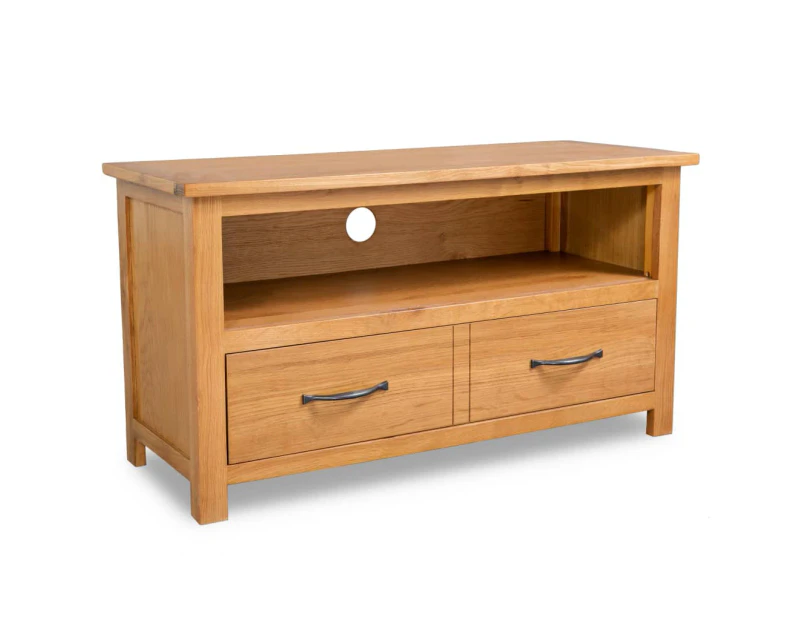 TV Cabinet 90x35x48 cm Solid Oak Wood