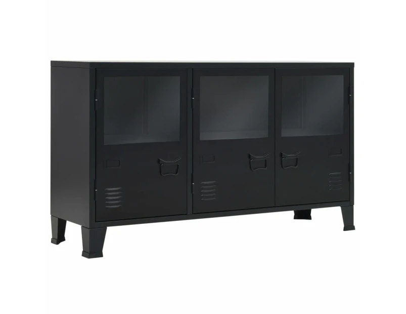 Sideboard Metal Industrial Style 120x35x70 cm Black