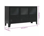 Sideboard Metal Industrial Style 120x35x70 cm Black