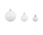 vidaXL 100 Piece Christmas Ball Set 3/4/6 cm White/Grey