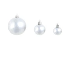 vidaXL 100 Piece Christmas Ball Set 3/4/6 cm White/Grey