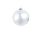 vidaXL 100 Piece Christmas Ball Set 3/4/6 cm White/Grey