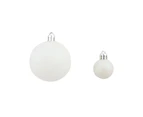 vidaXL 100 Piece Christmas Ball Set 3/4/6 cm White/Grey