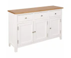 vidaXL Sideboard 110x33.5x70 cm Solid Oak Wood