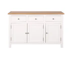 vidaXL Sideboard 110x33.5x70 cm Solid Oak Wood