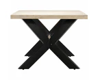 Dining Table White 200x100x75 cm Solid Mango Wood