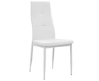 vidaXL Dining Chairs 6 pcs White Faux Leather