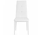 vidaXL Dining Chairs 6 pcs White Faux Leather