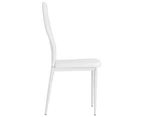 vidaXL Dining Chairs 6 pcs White Faux Leather