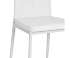 vidaXL Dining Chairs 6 pcs White Faux Leather